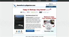 Desktop Screenshot of gamebackupsystem.com